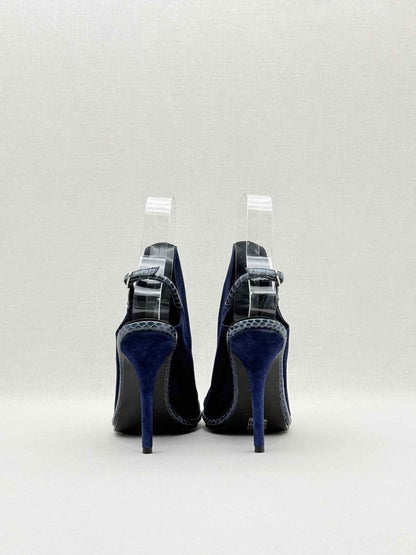 Pre - loved BALENCIAGA Navy Blue Size EU 37 Heeled Sandals at Reems Closet