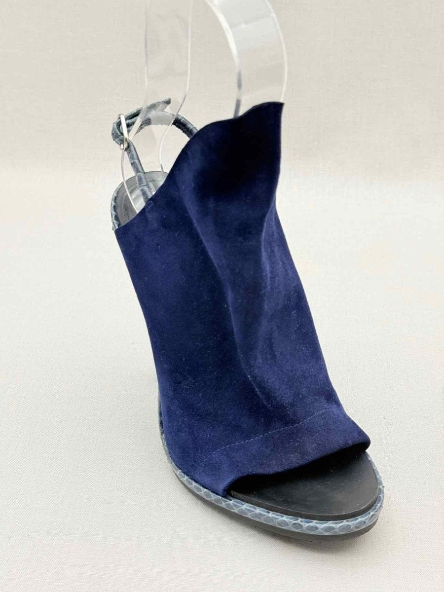 Pre - loved BALENCIAGA Navy Blue Size EU 37 Heeled Sandals at Reems Closet