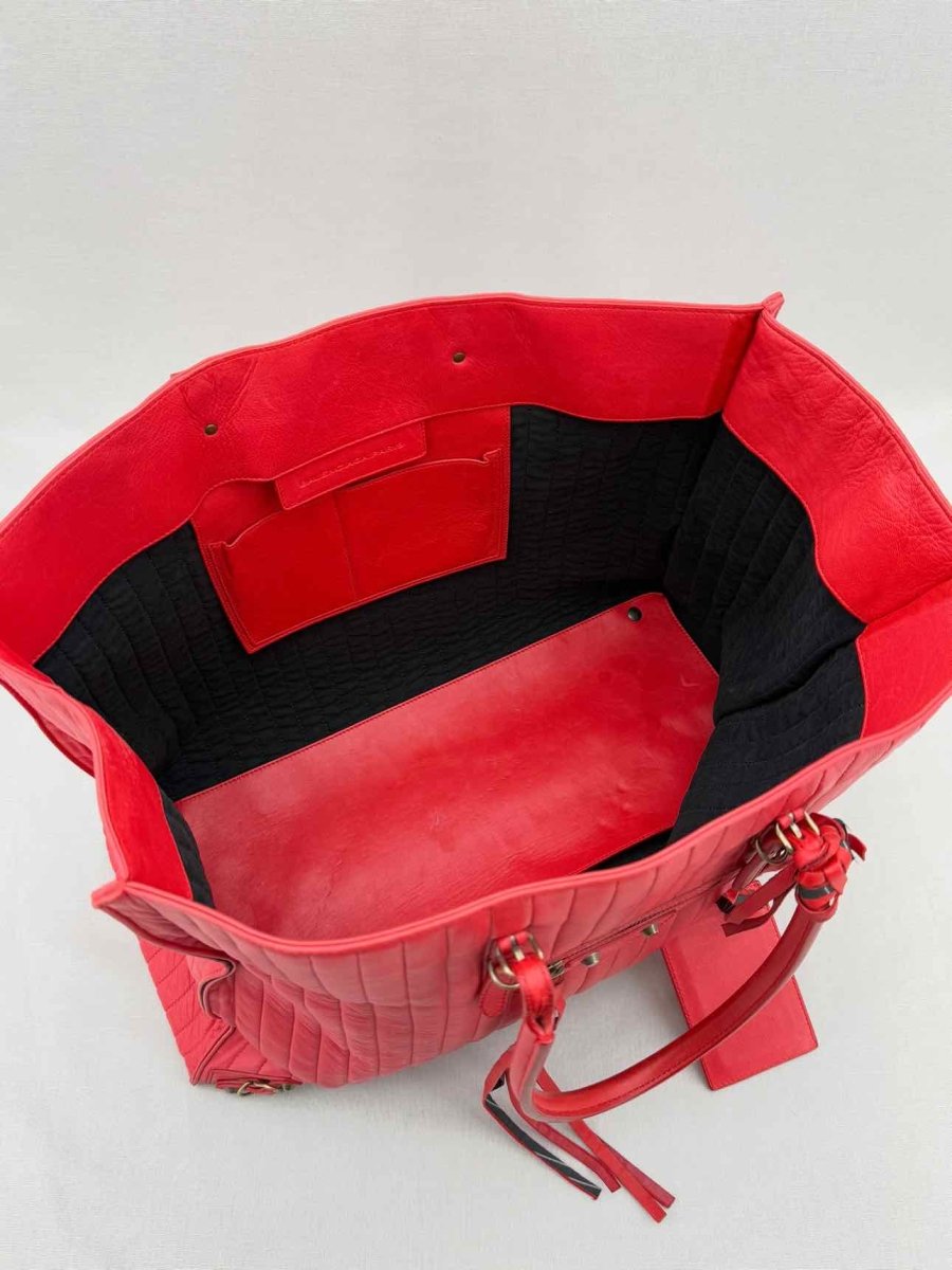 Pre - loved BALENCIAGA Papier A4 Red Tote Bag at Reems Closet
