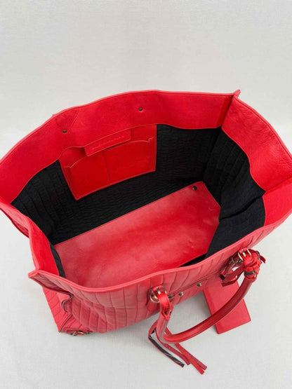 Pre - loved BALENCIAGA Papier A4 Red Tote Bag at Reems Closet