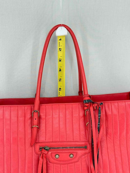 Pre - loved BALENCIAGA Papier A4 Red Tote Bag at Reems Closet