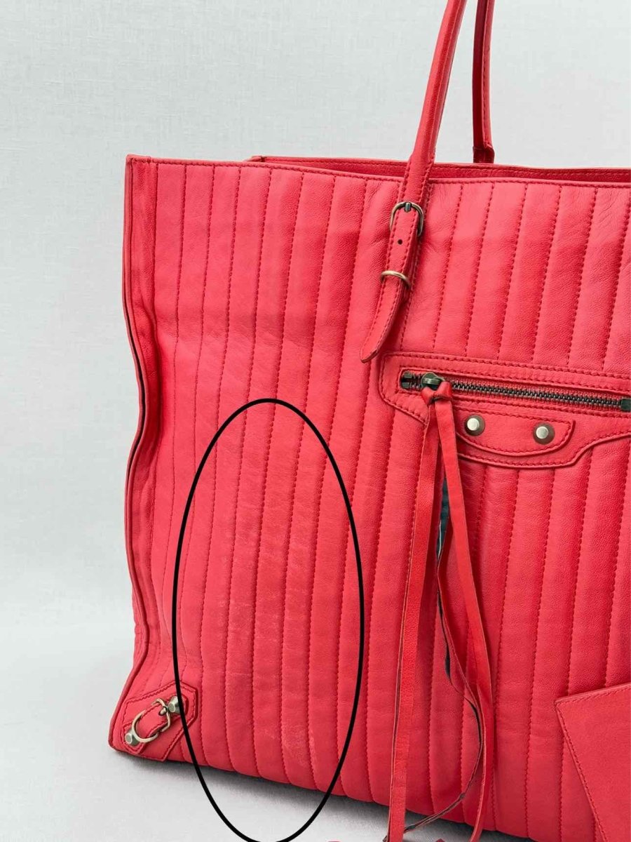 Pre - loved BALENCIAGA Papier A4 Red Tote Bag at Reems Closet