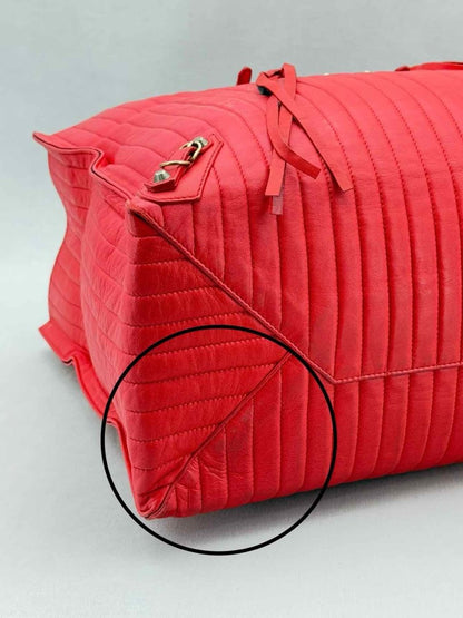 Pre - loved BALENCIAGA Papier A4 Red Tote Bag at Reems Closet