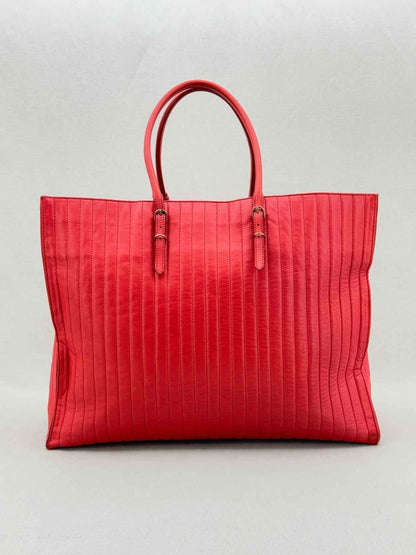 Pre - loved BALENCIAGA Papier A4 Red Tote Bag at Reems Closet