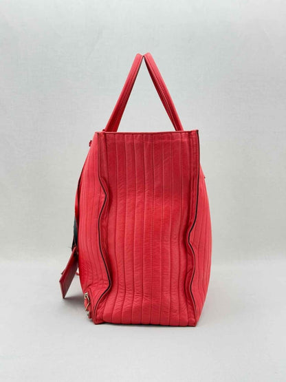 Pre - loved BALENCIAGA Papier A4 Red Tote Bag at Reems Closet