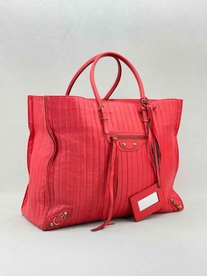 Pre - loved BALENCIAGA Papier A4 Red Tote Bag at Reems Closet