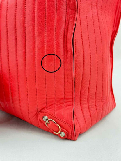 Pre - loved BALENCIAGA Papier A4 Red Tote Bag at Reems Closet