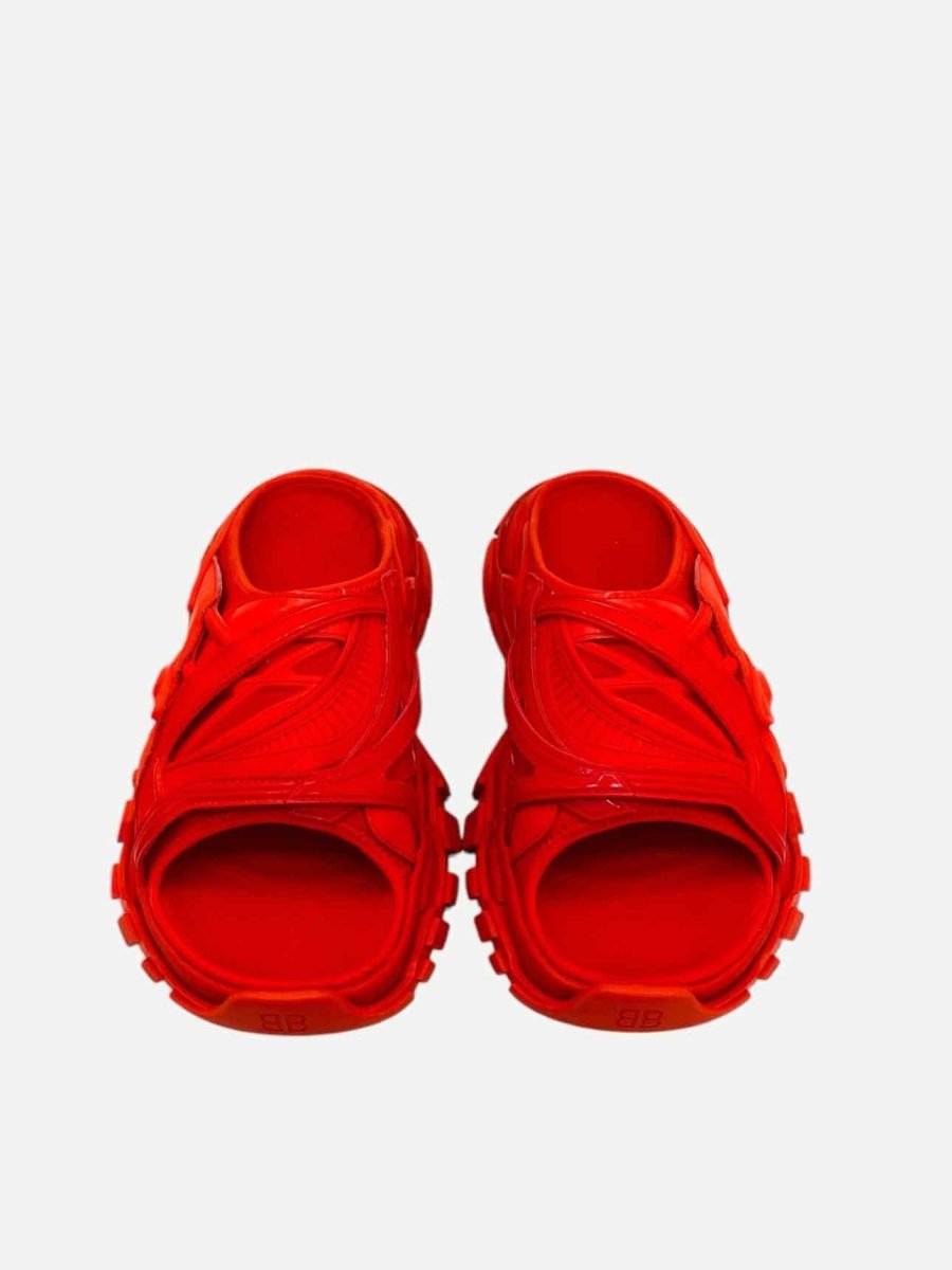 Pre - loved BALENCIAGA Track Red Sandals 39 at Reems Closet