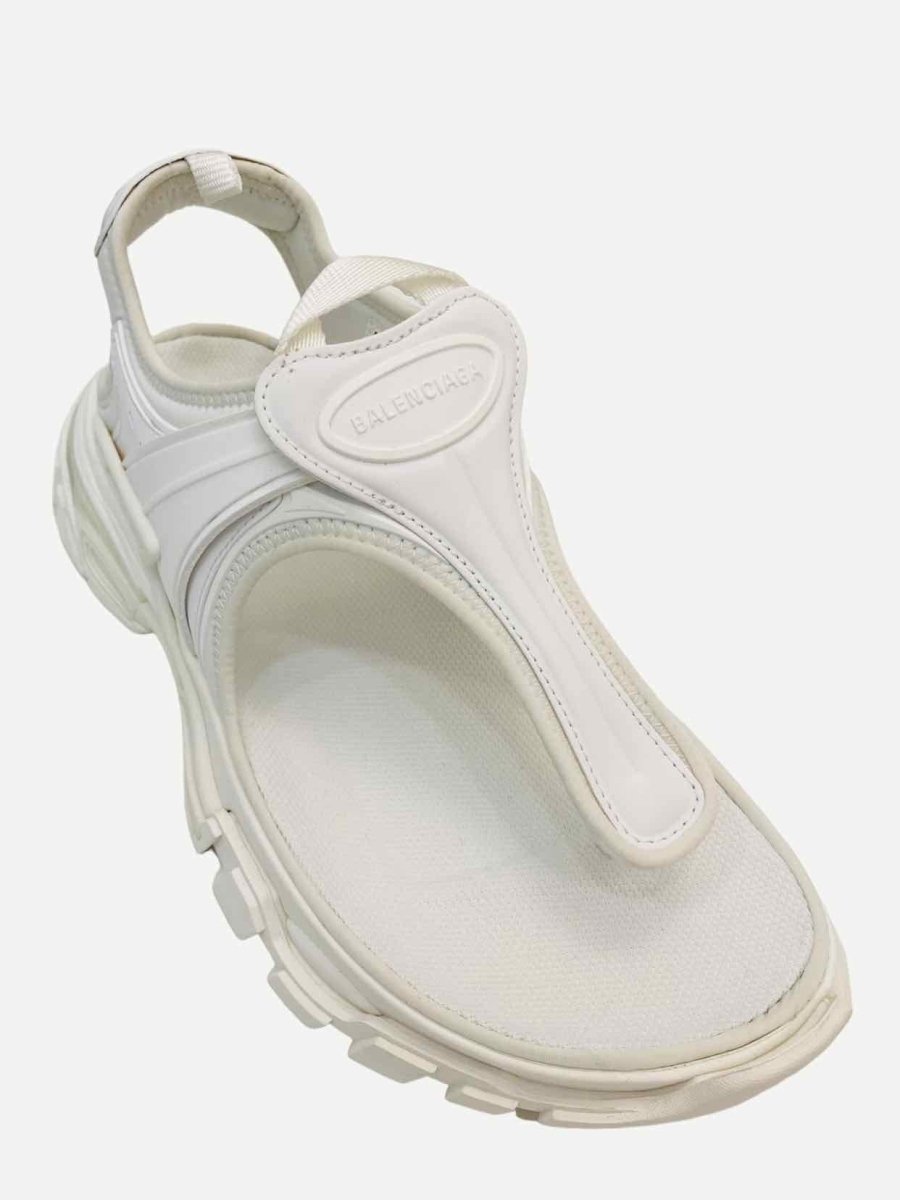 Pre - loved BALENCIAGA Track White Sandals 39 at Reems Closet