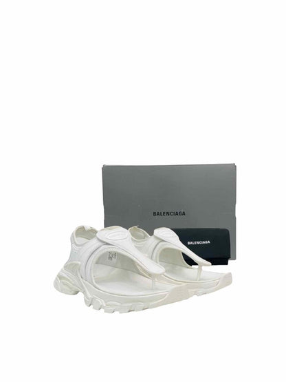 Pre - loved BALENCIAGA Track White Sandals 39 at Reems Closet