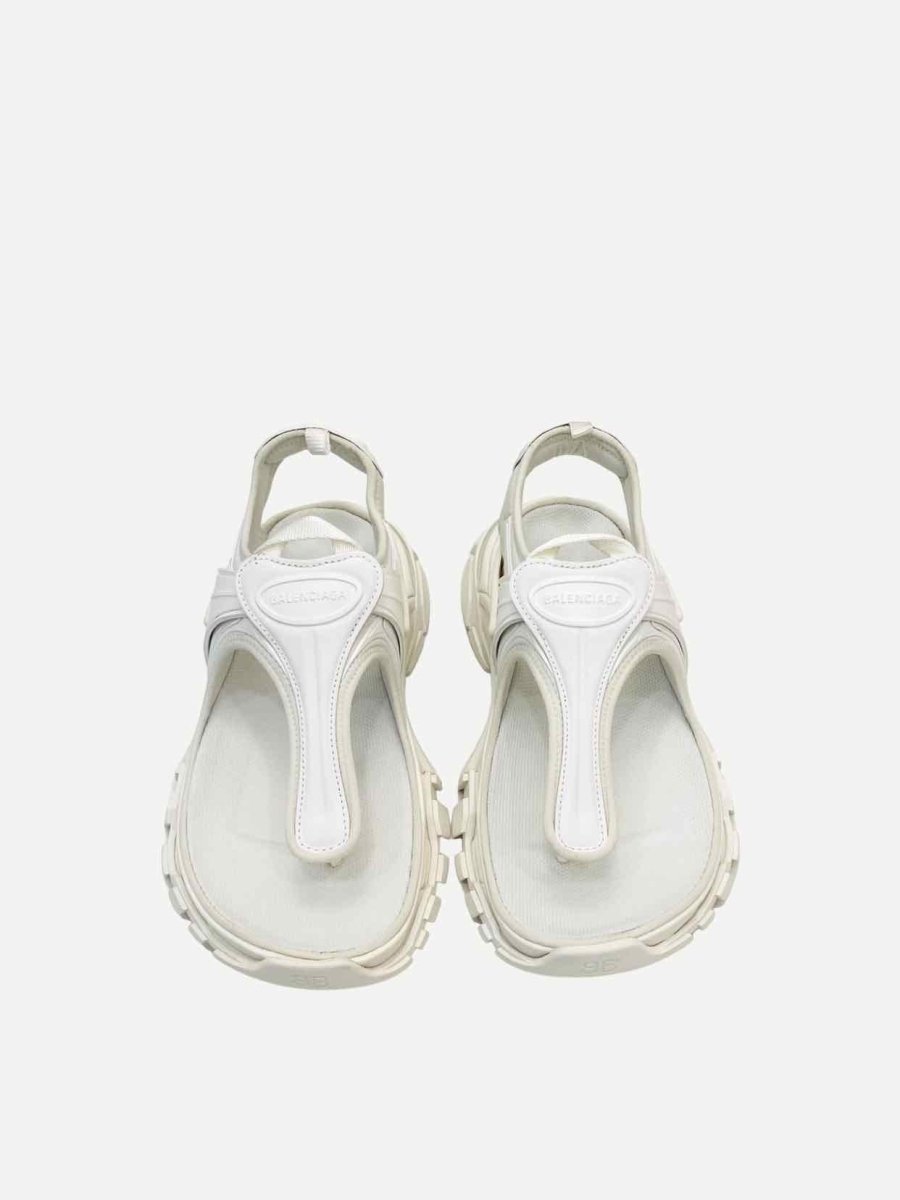 Pre - loved BALENCIAGA Track White Sandals 39 at Reems Closet