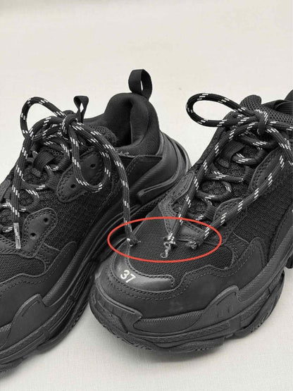 Pre-loved BALENCIAGA Triple S Black Size EU 37 Sneakers at Reems Closet