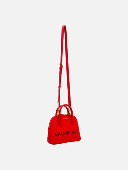 Pre - loved BALENCIAGA Ville Red Top Handle at Reems Closet