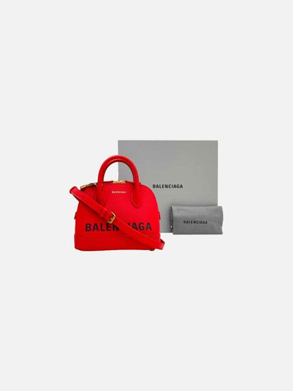 Pre - loved BALENCIAGA Ville Red Top Handle at Reems Closet