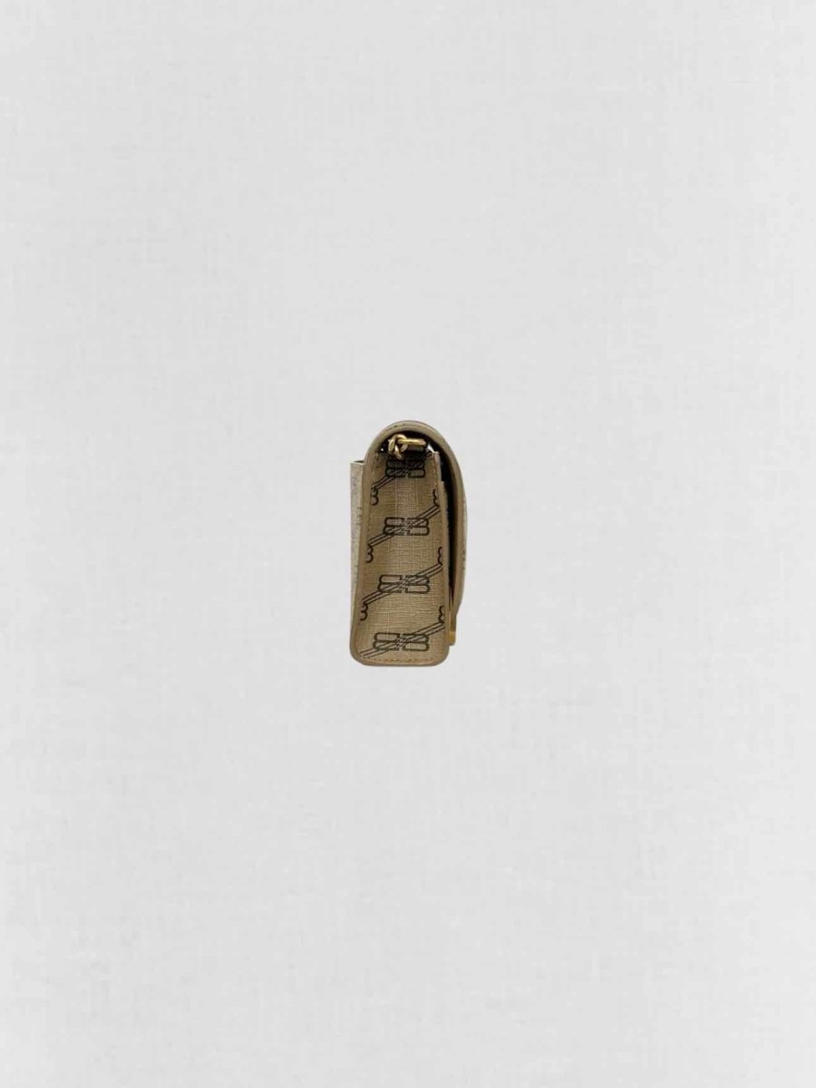 Pre - loved BALENCIAGA Wallet on Chain Brown Monogram Crossbody at Reems Closet