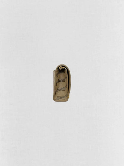 Pre - loved BALENCIAGA Wallet on Chain Brown Monogram Crossbody at Reems Closet