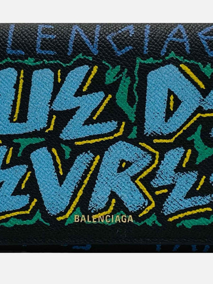Pre-loved BALENCIAGA Wallet on Chain Graffiti Shoulder Bag from Reems Closet