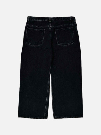 Pre - loved BALENCIAGA Wide Leg Black Jeans at Reems Closet