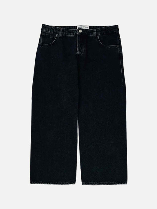 Pre - loved BALENCIAGA Wide Leg Black Jeans at Reems Closet