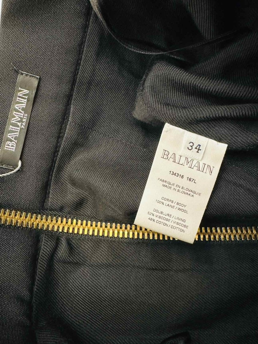 Pre - loved BALMAIN A - Line Black Skirt at Reems Closet