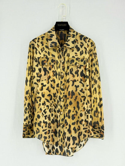 Pre - loved BALMAIN Beige & Black Leopard Size US 4 Shirt at Reems Closet