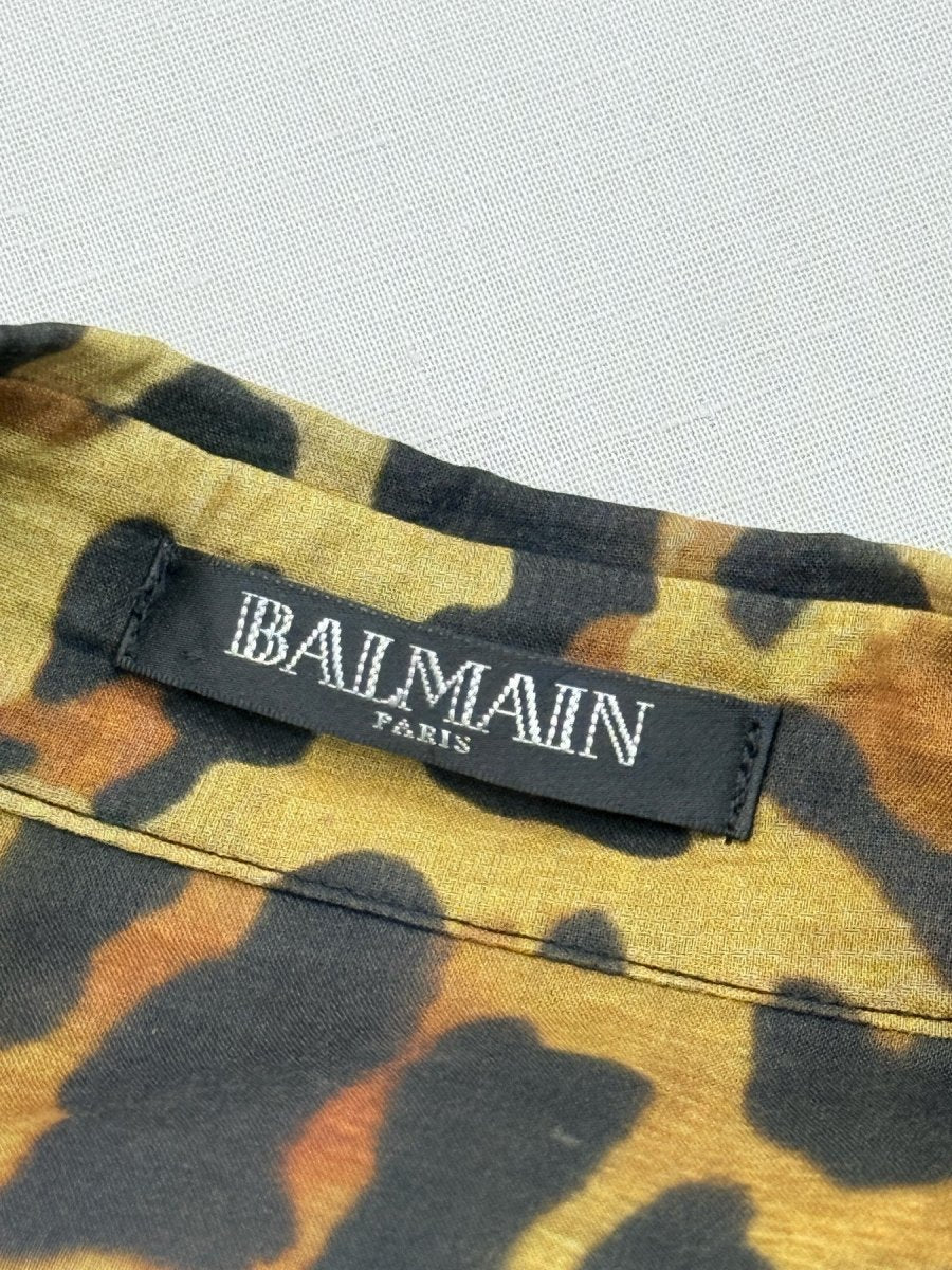Pre - loved BALMAIN Beige & Black Leopard Size US 4 Shirt at Reems Closet