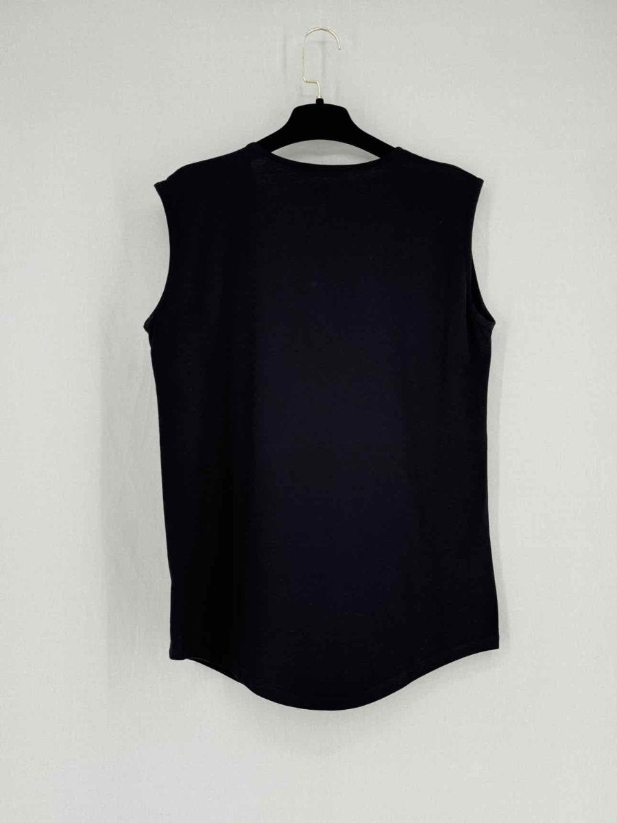 Pre - loved BALMAIN Black Logo Size Medium Top at Reems Closet