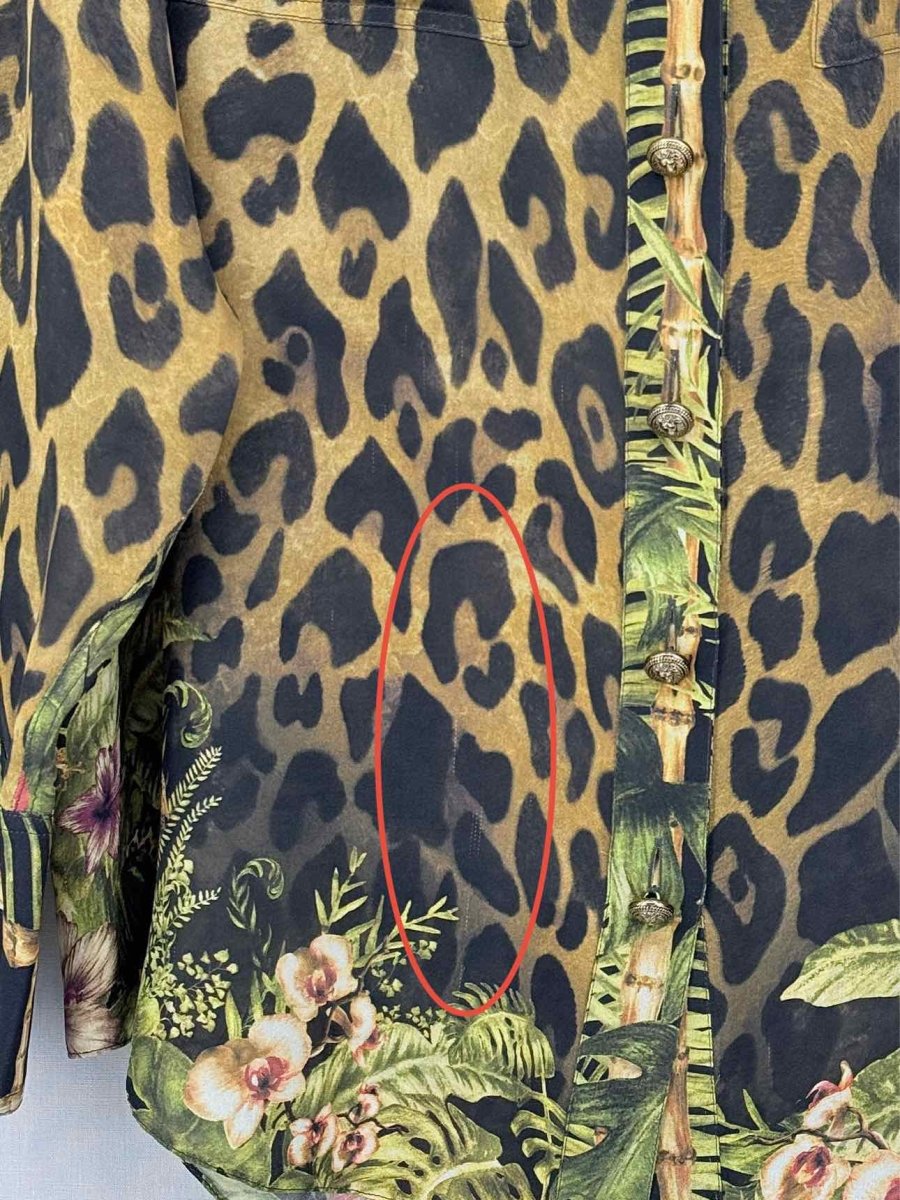 Pre - loved BALMAIN Brown & Yellow Leopard Print Size US 0 Shirt at Reems Closet