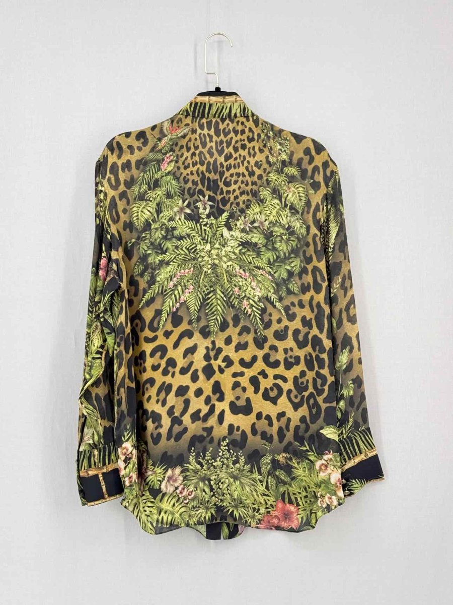 Pre - loved BALMAIN Brown & Yellow Leopard Print Size US 0 Shirt at Reems Closet