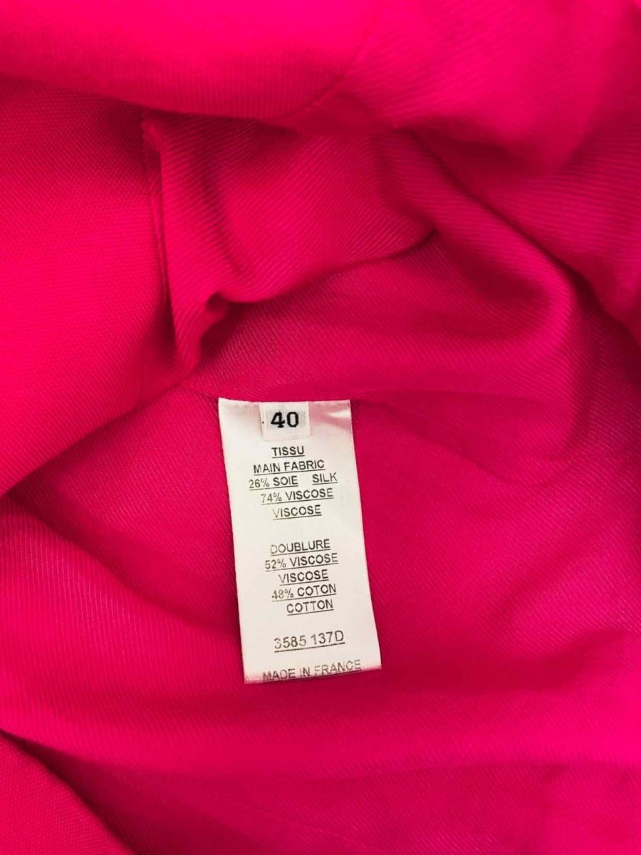 Pre - loved BALMAIN Double Breasted Fuchsia Mini Dress at Reems Closet