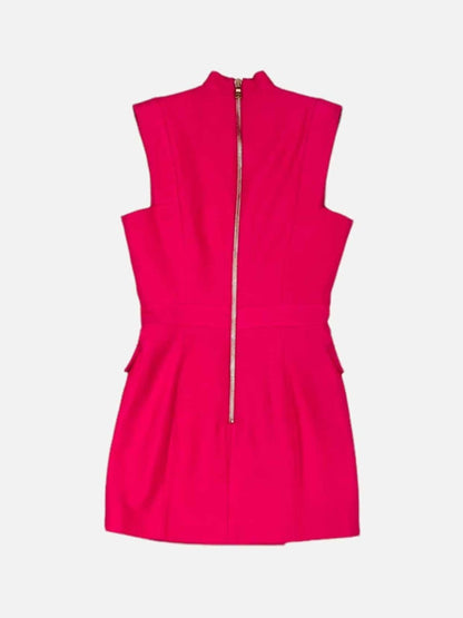 Pre - loved BALMAIN Double Breasted Fuchsia Mini Dress at Reems Closet