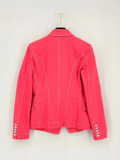 Pre-loved BALMAIN Double Breasted Red Size US 4 Jacket at Reems Closet