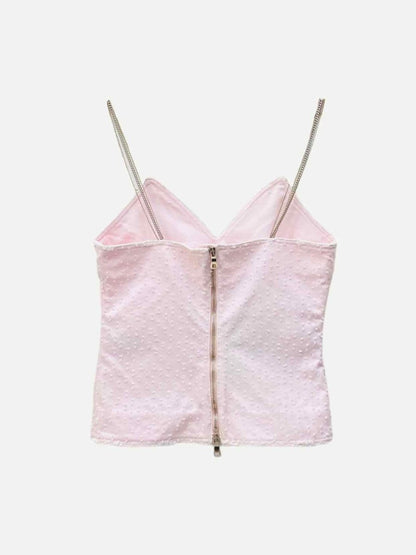 Pre - loved BALMAIN Embellished Strap Light Pink Camisole at Reems Closet