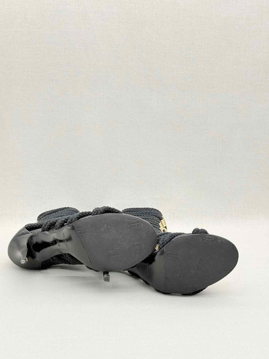 Pre-loved BALMAIN Gladiator Black Rope Size EU 37 Heeled Sandals at Reems Closet