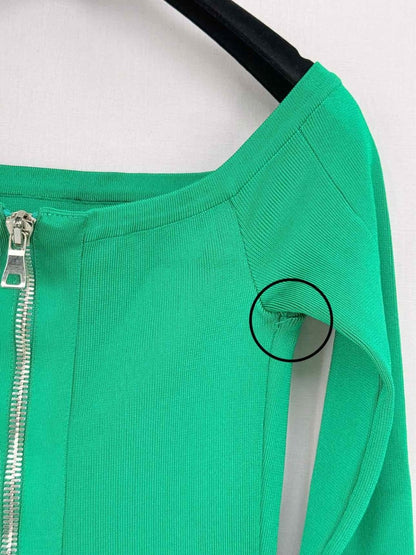 Pre - loved BALMAIN Green Size US 0 Short Dress at Reems Closet