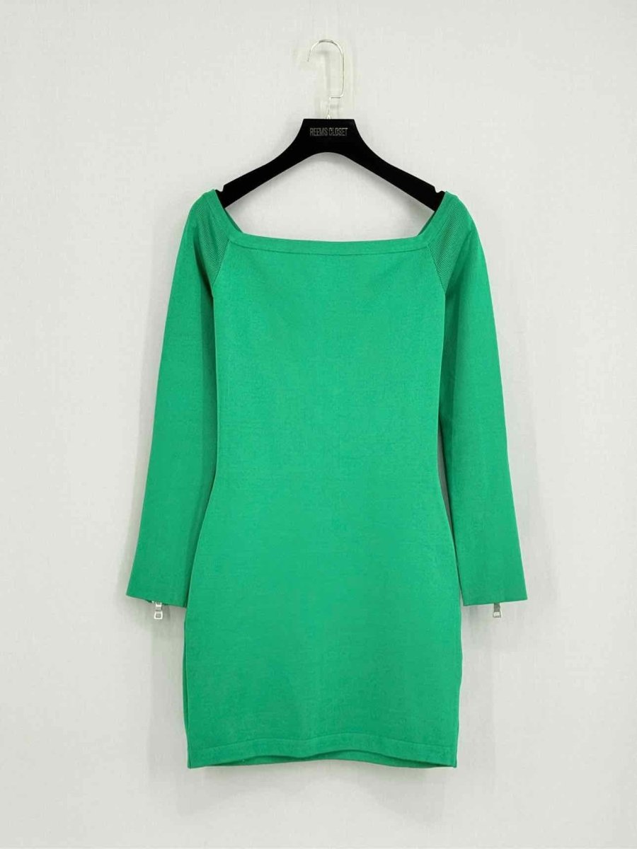 Pre - loved BALMAIN Green Size US 0 Short Dress at Reems Closet