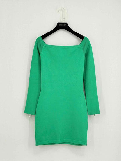 Pre - loved BALMAIN Green Size US 0 Short Dress at Reems Closet