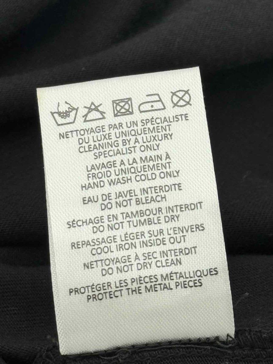 Pre - loved BALMAIN Grey & Black Logo Print Size US 2 Top at Reems Closet