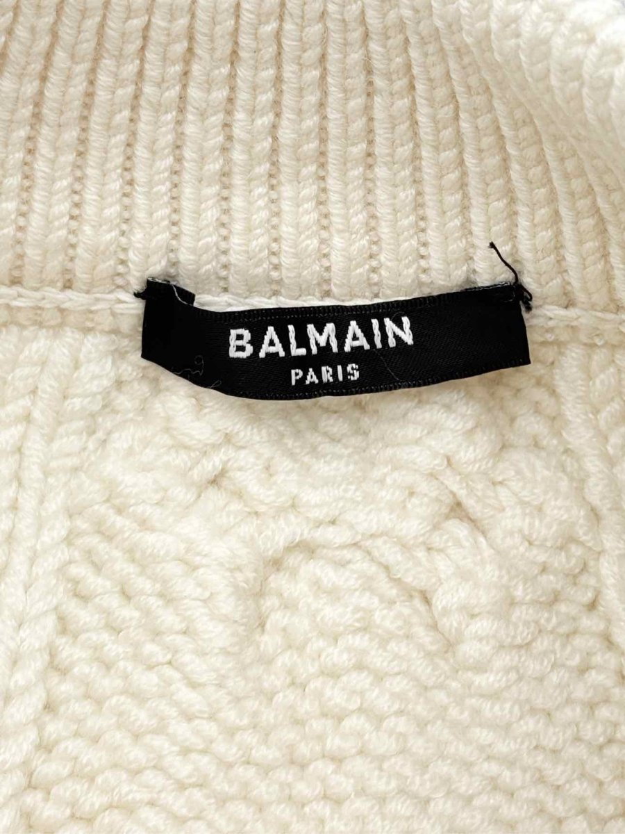 Pre - loved BALMAIN Metallic Silver Size US 2 Midi Skirt at Reems Closet