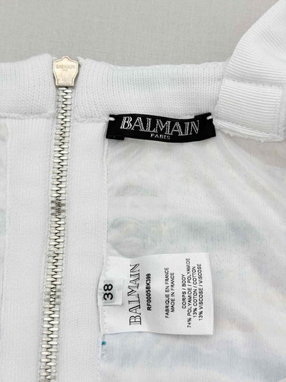 Pre - loved BALMAIN White Multicolor Size US 2 Top at Reems Closet