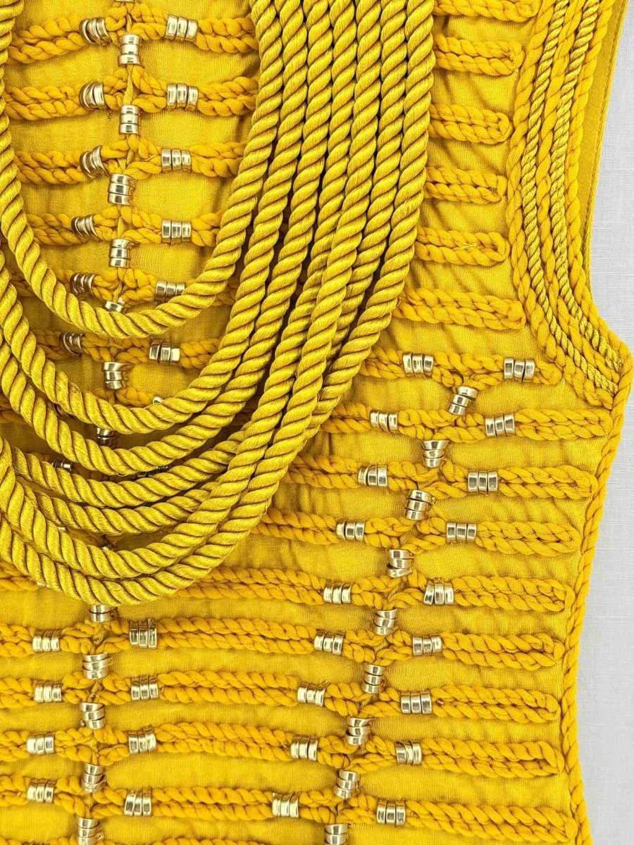 Pre-loved BALMAIN Yellow Size US 4 Top at Reems Closet