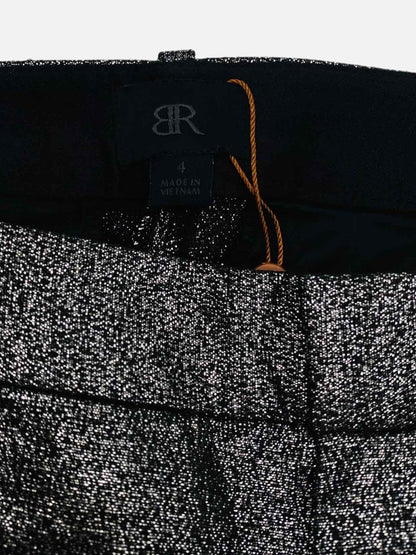 Pre - loved BANANA REPUBLIC Silver & Black Lurex Pants at Reems Closet