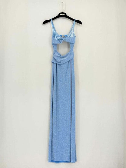 Pre-loved BAOBAB Atlas Blue Glitter Size Small Long Dress at Reems Closet