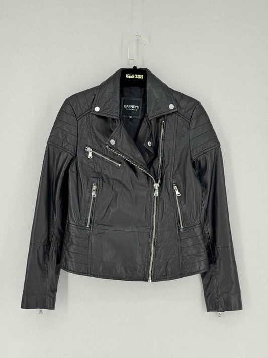 Pre - loved BARNEYS Biker Black Size US 8 Jacket at Reems Closet