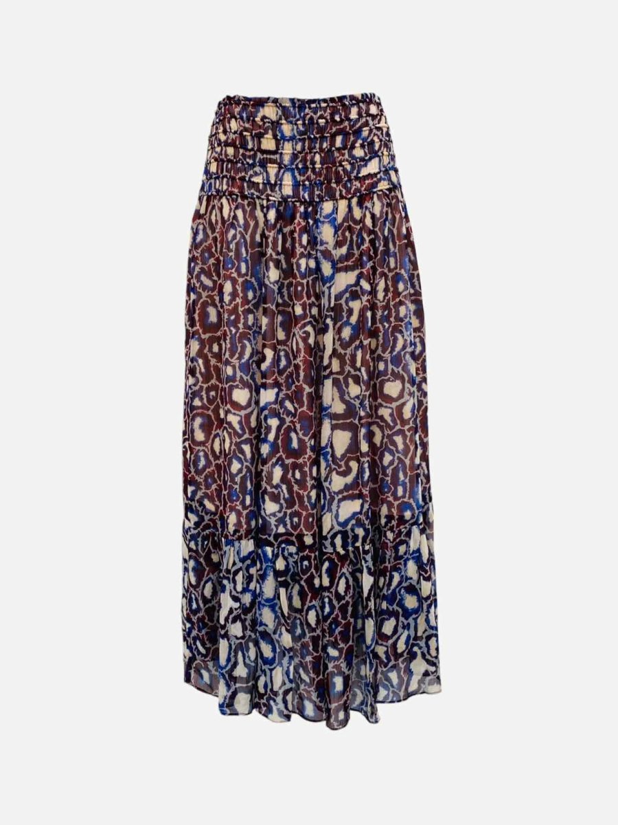 Pre - loved BA&SH Blue Multicolor Printed Skirt at Reems Closet