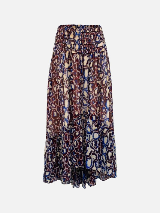 Pre - loved BA&SH Blue Multicolor Printed Skirt at Reems Closet