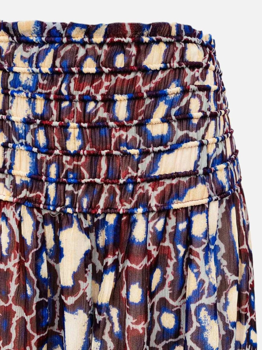 Pre - loved BA&SH Blue Multicolor Printed Skirt at Reems Closet