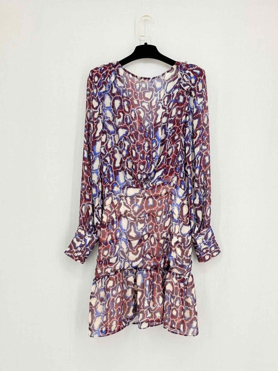 Pre - loved BA&SH Blue Multicolor Size US 4 Short Dress at Reems Closet