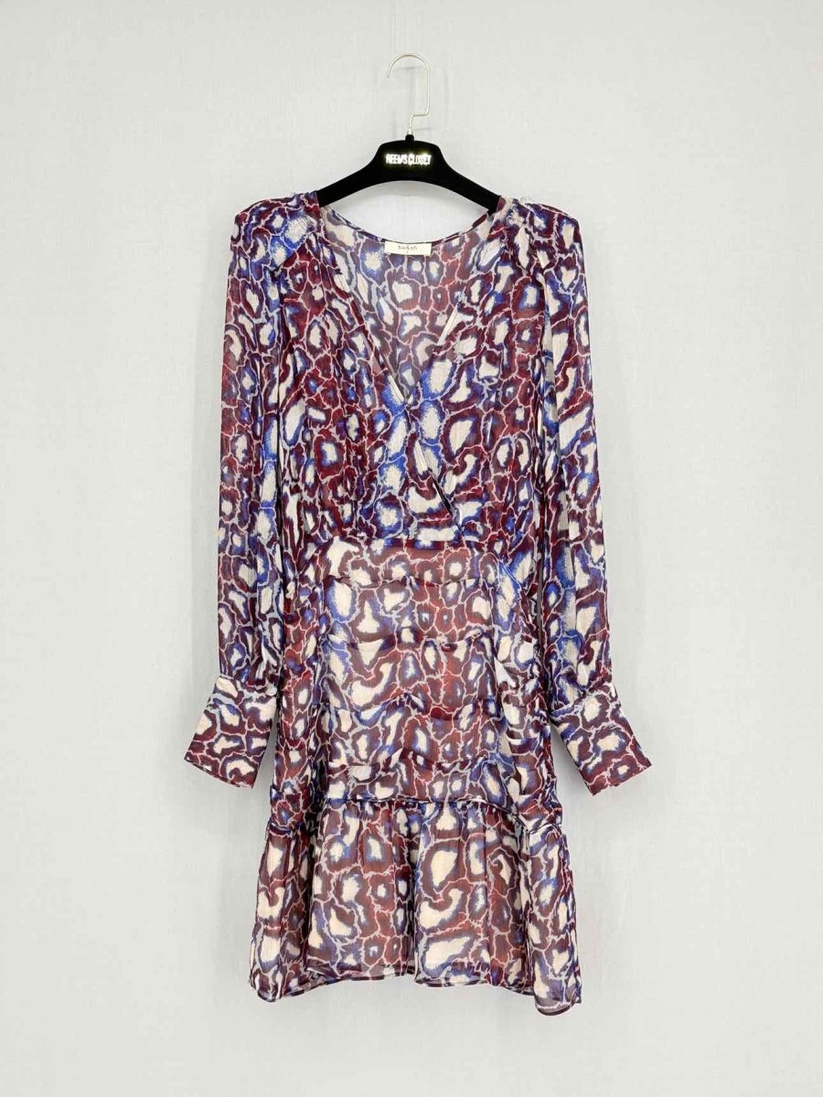 Pre - loved BA&SH Blue Multicolor Size US 4 Short Dress at Reems Closet