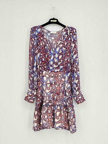 Pre - loved BA&SH Blue Multicolor Size US 4 Short Dress at Reems Closet